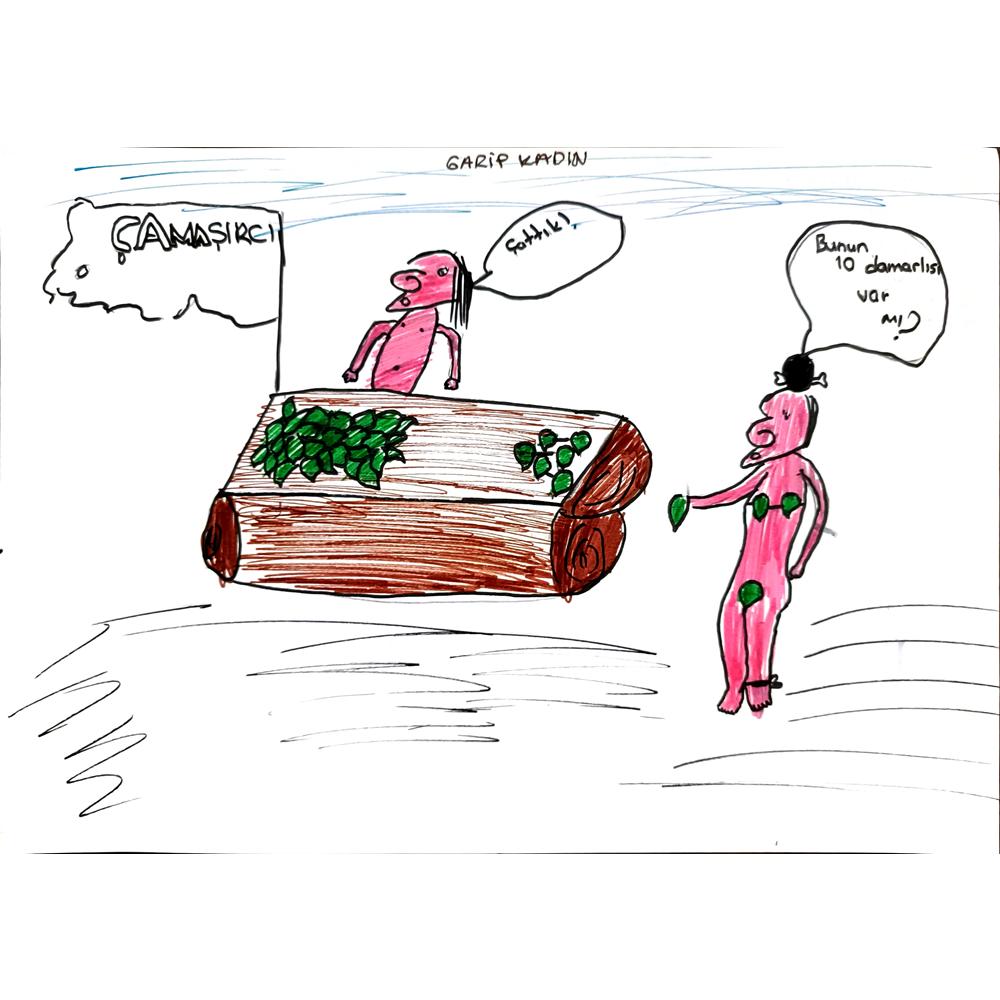 Bensu Arıkan 29x21cm Orijinal Karikatür BOD00830