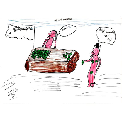 Bensu Arıkan 29x21cm Orijinal Karikatür BOD00830