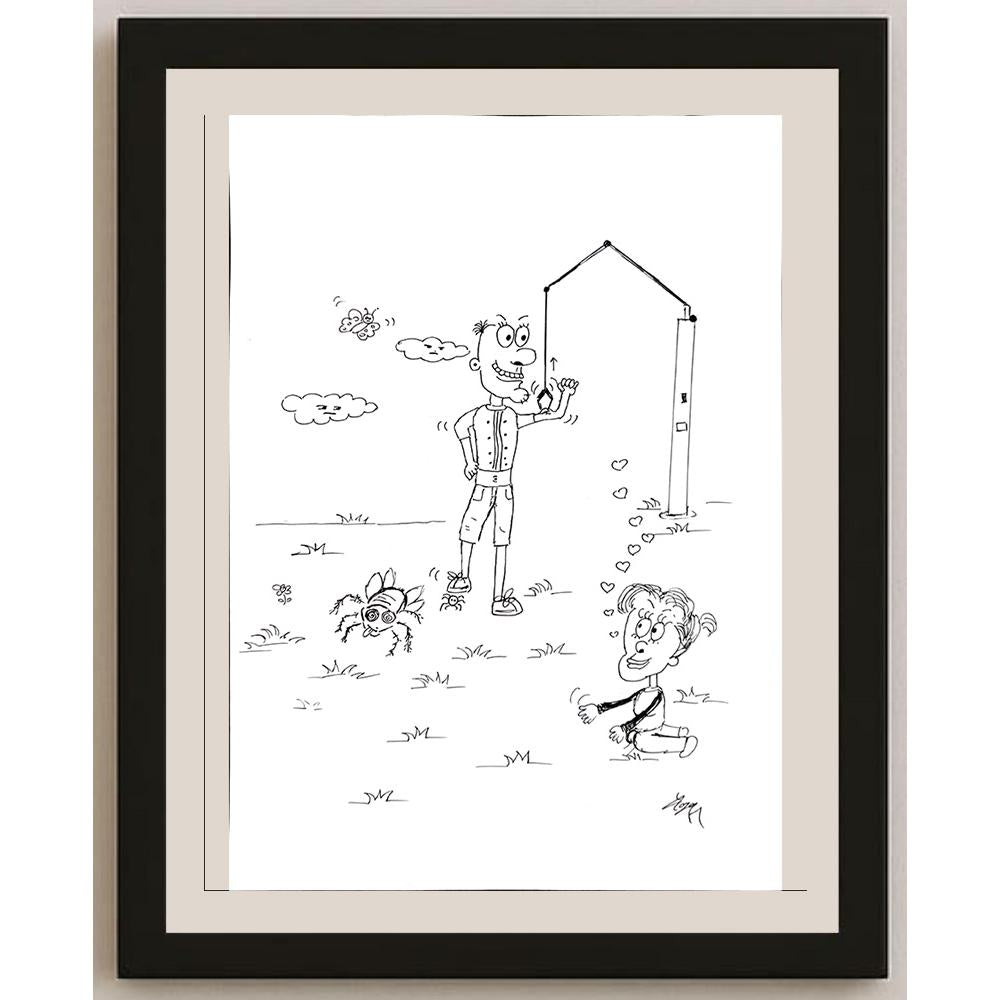 Hasan Burak Hamurişçi 29x21cm Orijinal Karikatür BOD00834