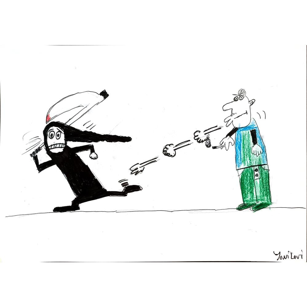 Yomi Levi 43x30cm Orijinal Karikatür BOD00841