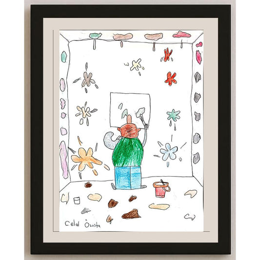 Celal Özusta 43x30cm Orijinal Karikatür BOD00843