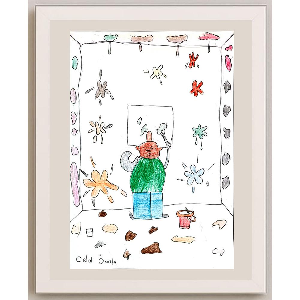 Celal Özusta 43x30cm Orijinal Karikatür BOD00843