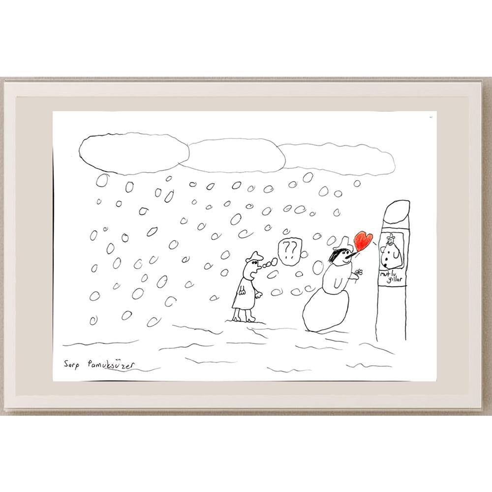 Sarp Pamuksüzer 43x30cm Orijinal Karikatür BOD00845