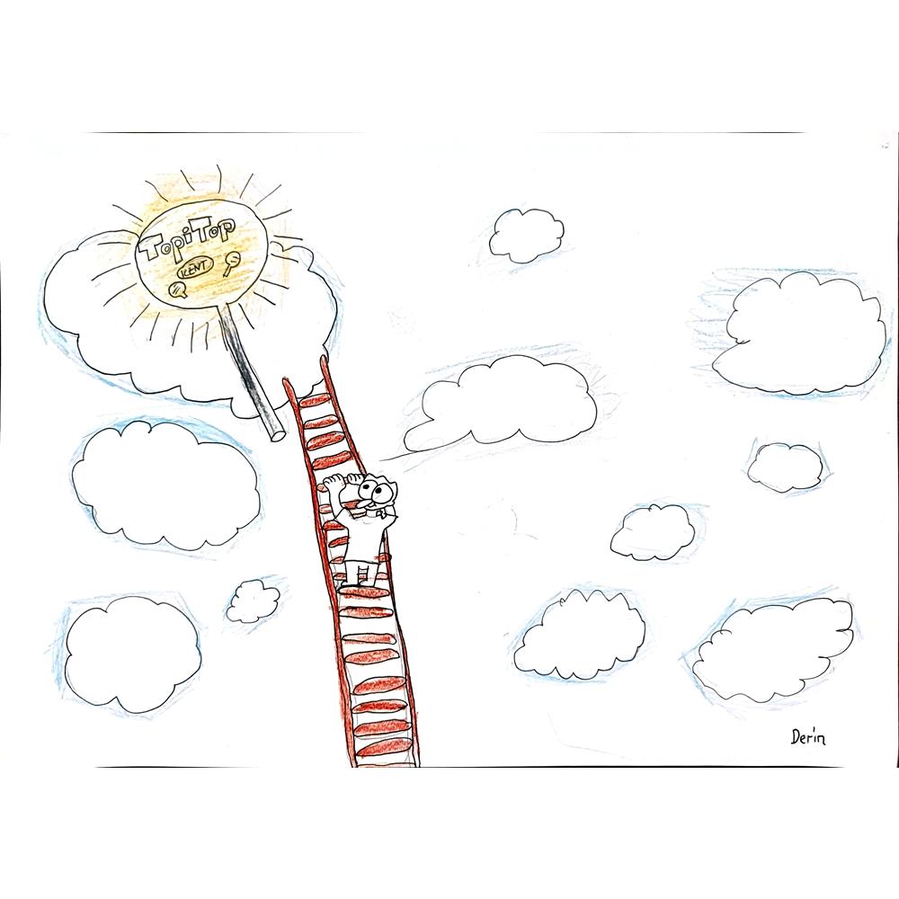 Derin Eğrikavuk 43x30cm Orijinal Karikatür BOD00847