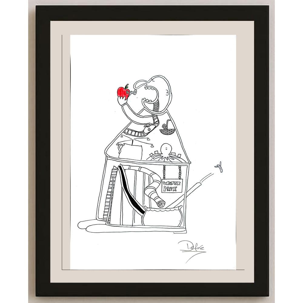 Defne Özözer 43x30cm Orijinal Karikatür BOD00855