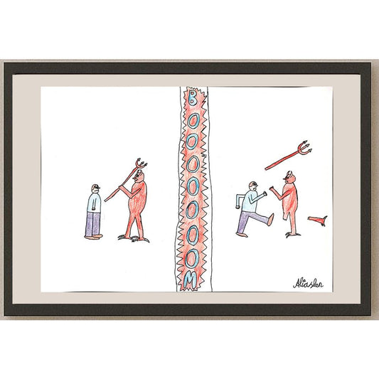 Ali Dinçgör 43x30cm Orijinal Karikatür BOD00860