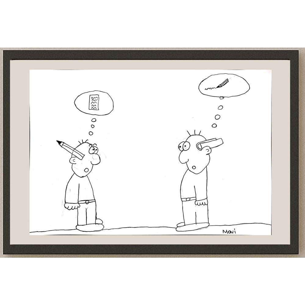 Mavi Deniz Koçak 43x30cm Orijinal Karikatür BOD00861