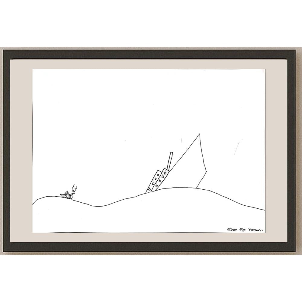 Sinan Ege Koramaz 43x30cm Orijinal Karikatür BOD00864