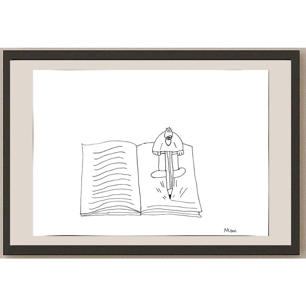 Mavi Deniz Koçak 43x30cm Orijinal Karikatür BOD00865