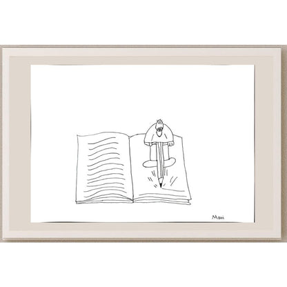 Mavi Deniz Koçak 43x30cm Orijinal Karikatür BOD00865