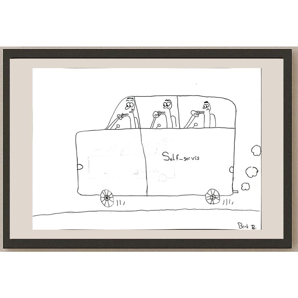 Berk Karabağlı 43x30cm Orijinal Karikatür BOD00866