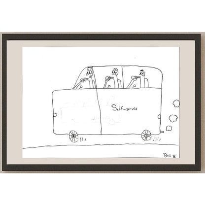 Berk Karabağlı 43x30cm Orijinal Karikatür BOD00866