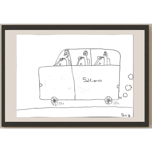 Berk Karabağlı 43x30cm Orijinal Karikatür BOD00866
