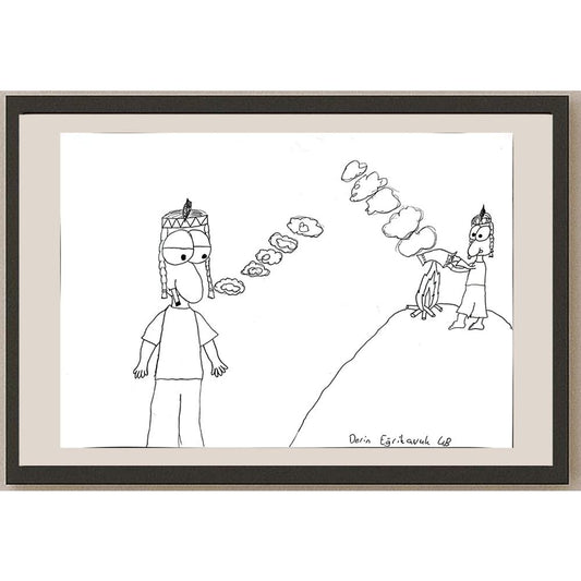 Derin Eğrikavuk 43x30cm Orijinal Karikatür BOD00868