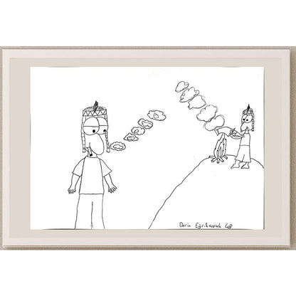 Derin Eğrikavuk 43x30cm Orijinal Karikatür BOD00868