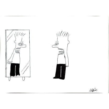 Adem Muratoğlu 43x30cm Orijinal Karikatür BOD00870