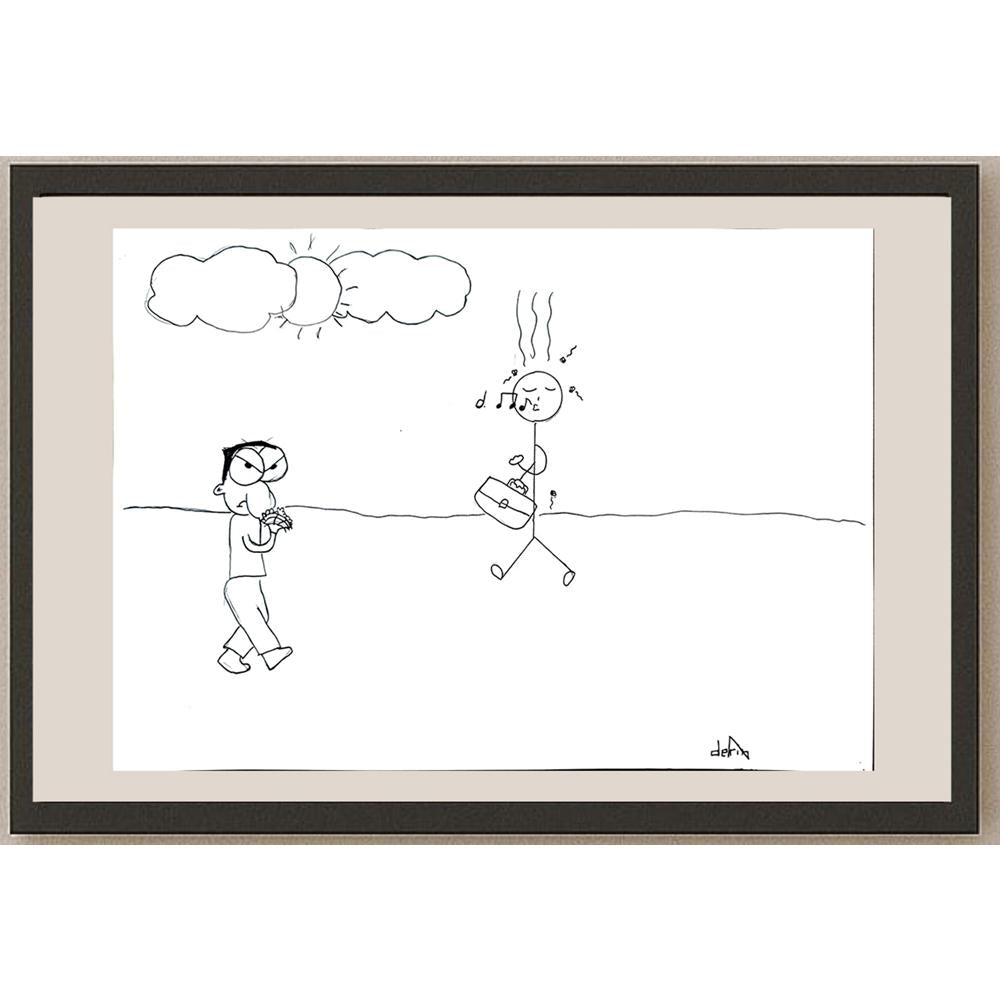 Derin Eğrikavuk 43x30cm Orijinal Karikatür BOD00872