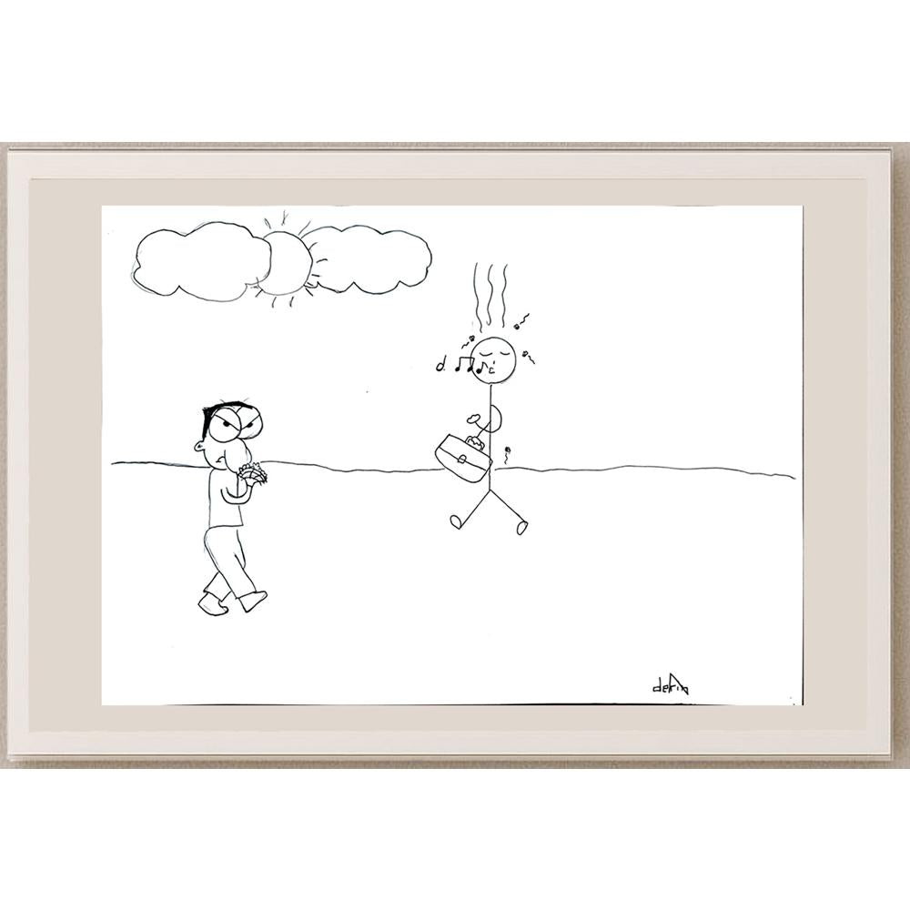 Derin Eğrikavuk 43x30cm Orijinal Karikatür BOD00872
