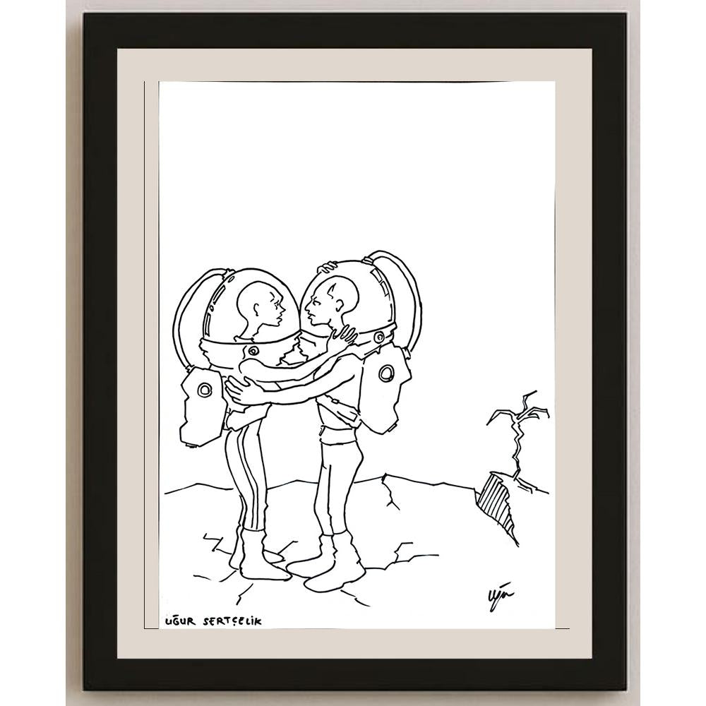 Uğur Sertçelik 43x30cm Orijinal Karikatür BOD00875