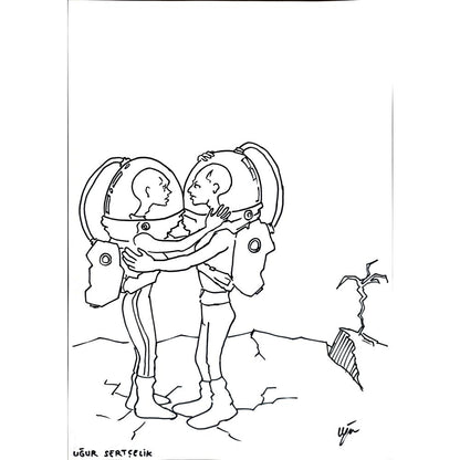 Uğur Sertçelik 43x30cm Orijinal Karikatür BOD00875
