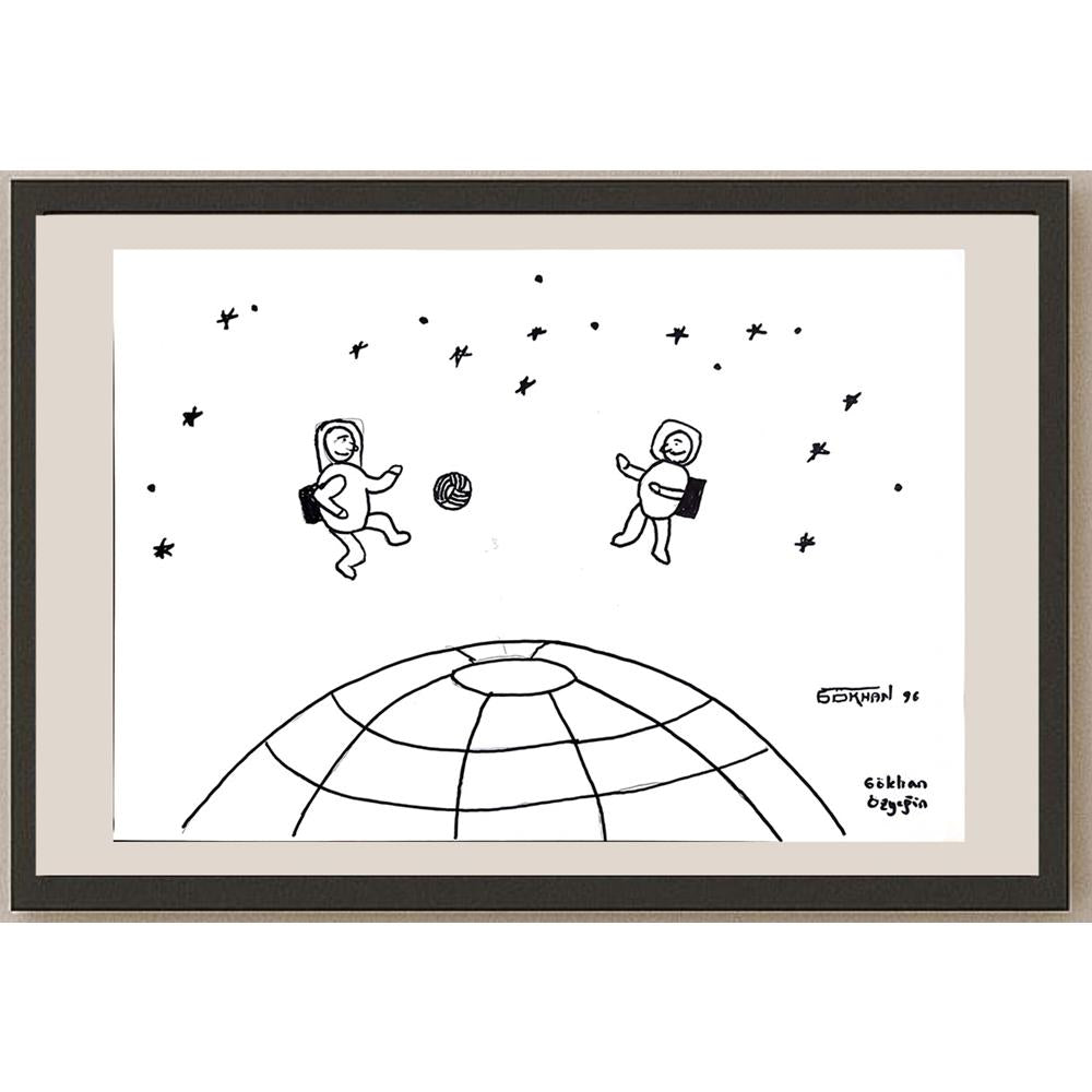Gökhan Özyeğin 43x30cm Orijinal Karikatür BOD00876