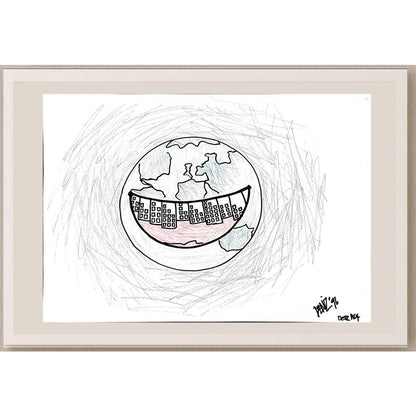 Deniz Koç 43x30cm Orijinal Karikatür BOD00878