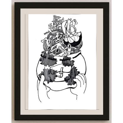 Ayşe İnan 43x30cm Orijinal Karikatür BOD00879