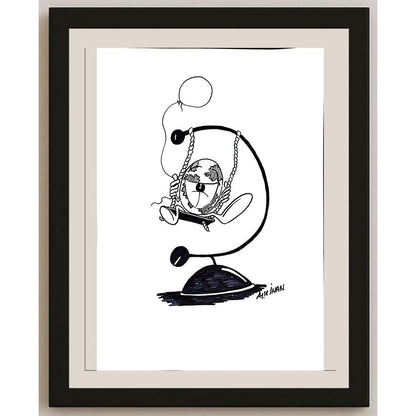 Ayşe İnan 43x30cm Orijinal Karikatür BOD00880