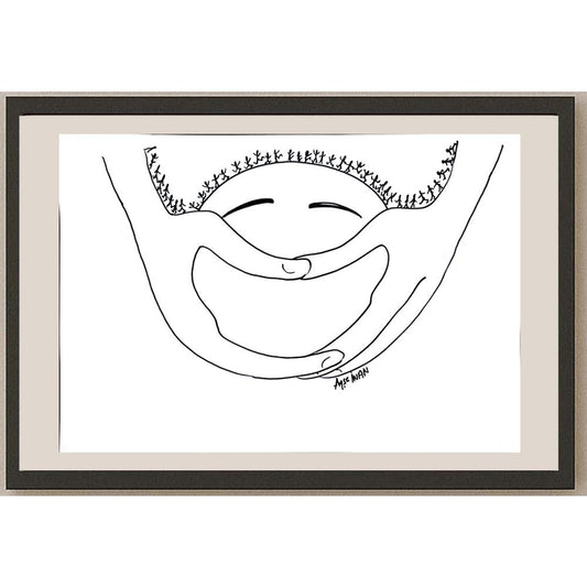 Ayşe İnan 43x30cm Orijinal Karikatür BOD00881