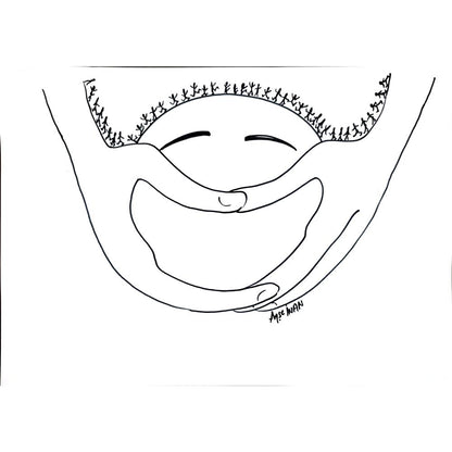 Ayşe İnan 43x30cm Orijinal Karikatür BOD00881