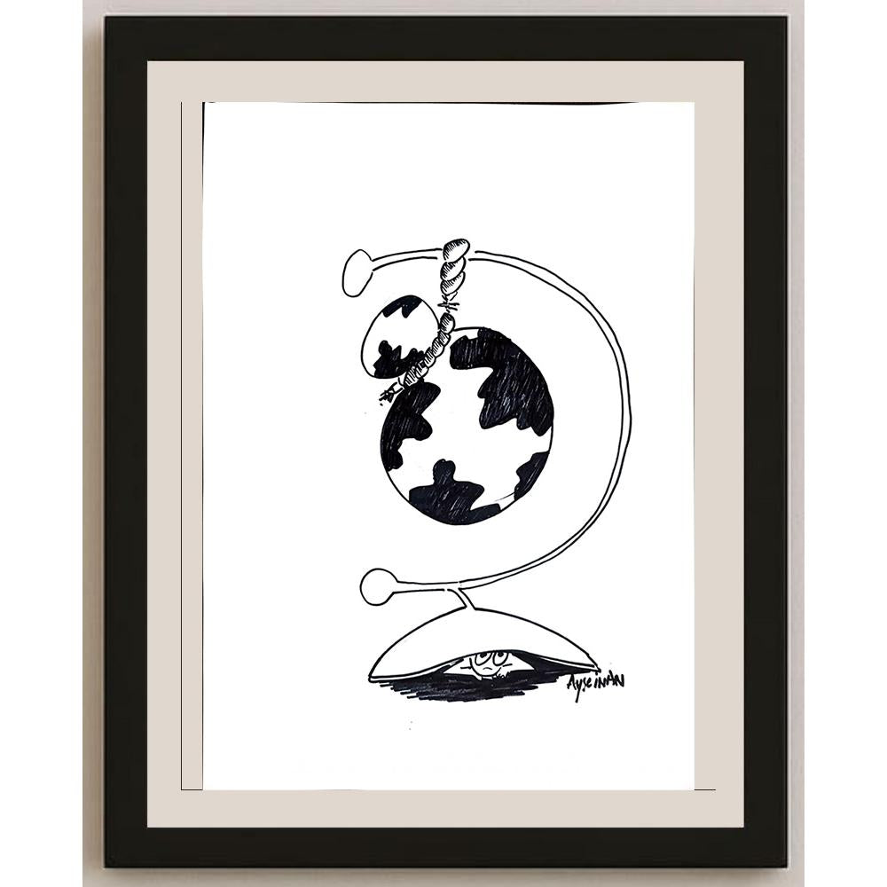 Ayşe İnan 43x30cm Orijinal Karikatür BOD00882