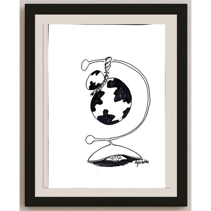 Ayşe İnan 43x30cm Orijinal Karikatür BOD00882