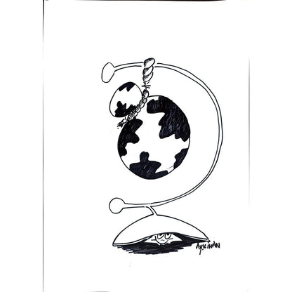 Ayşe İnan 43x30cm Orijinal Karikatür BOD00882