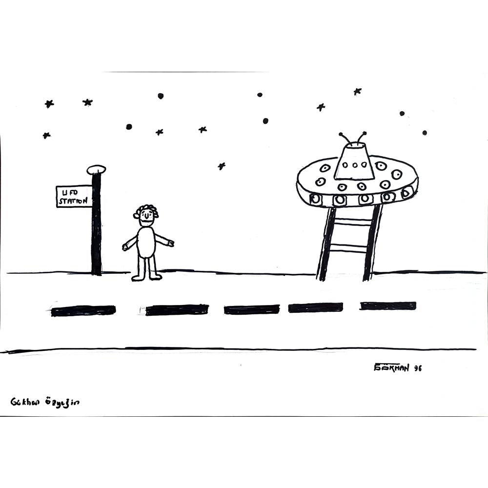 Gökhan Özyeğin 43x30cm Orijinal Karikatür BOD00883