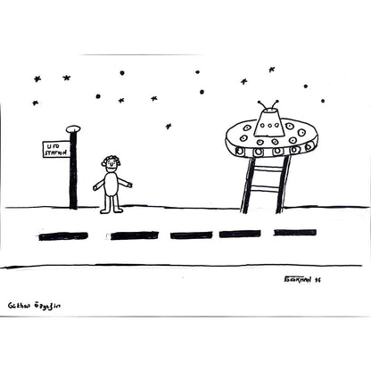 Gökhan Özyeğin 43x30cm Orijinal Karikatür BOD00883