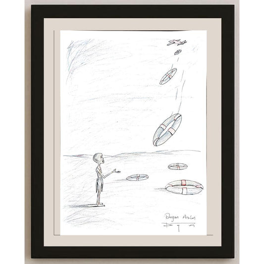 Doğan Arslan 43x30cm Orijinal Karikatür BOD00885
