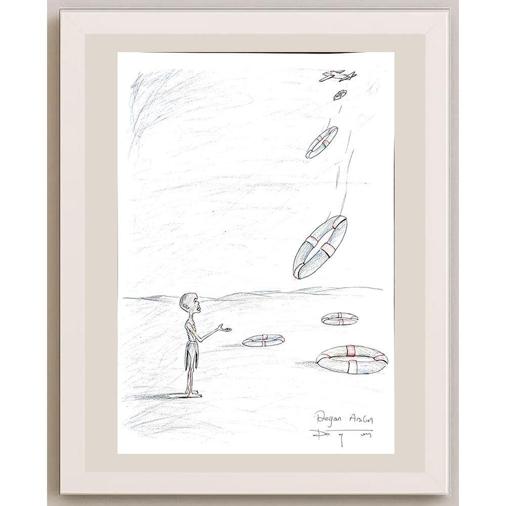 Doğan Arslan 43x30cm Orijinal Karikatür BOD00885