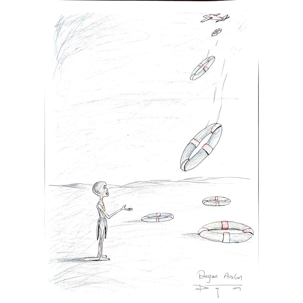 Doğan Arslan 43x30cm Orijinal Karikatür BOD00885