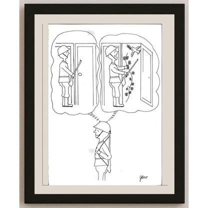 Göknur Yılmaz 29x21cm Orijinal Karikatür BOD00891