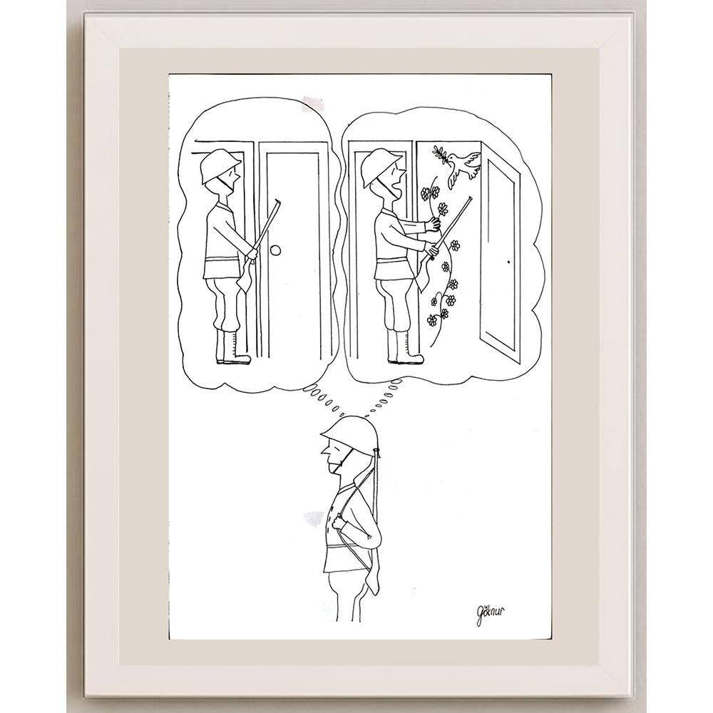 Göknur Yılmaz 29x21cm Orijinal Karikatür BOD00891