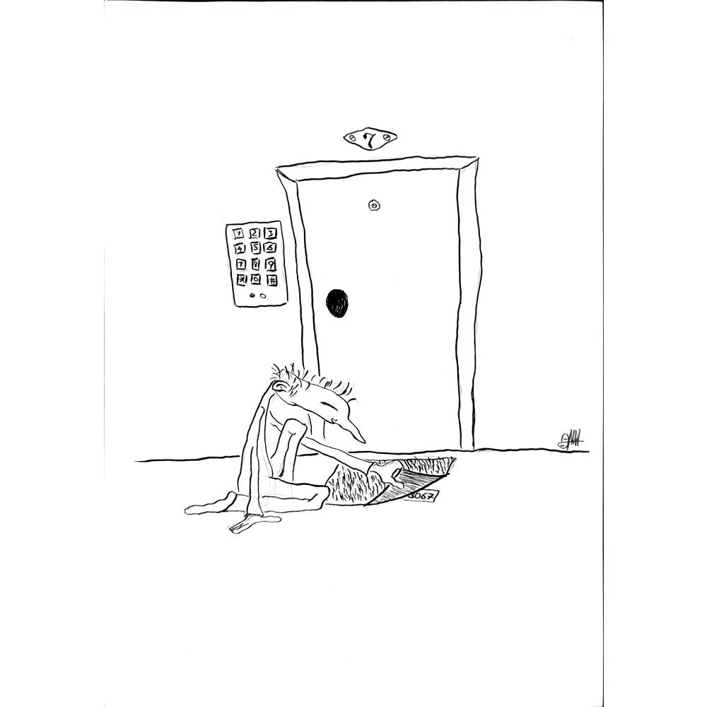 Oğuz Mut 29x21cm Orijinal Karikatür BOD00892