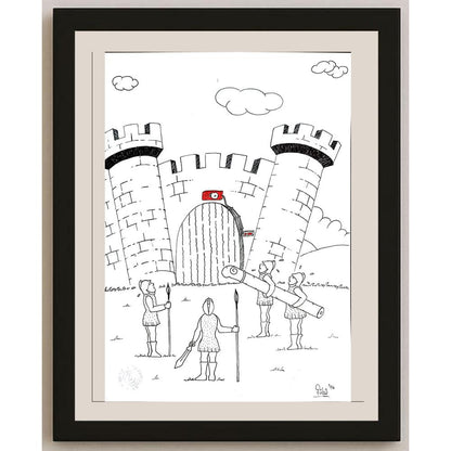 Tuba Demirbaş 29x21cm Orijinal Karikatür BOD00894