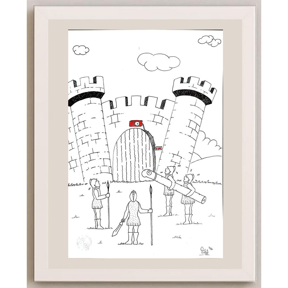 Tuba Demirbaş 29x21cm Orijinal Karikatür BOD00894