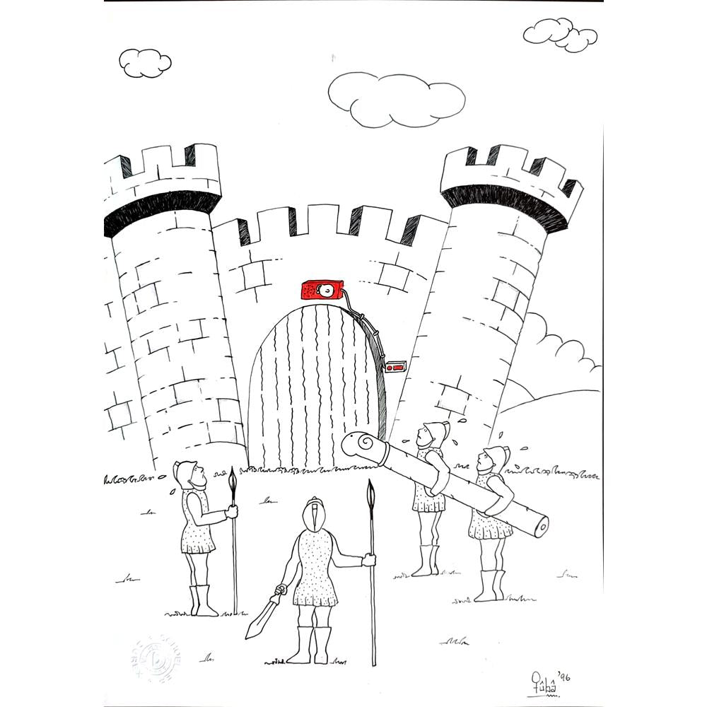 Tuba Demirbaş 29x21cm Orijinal Karikatür BOD00894