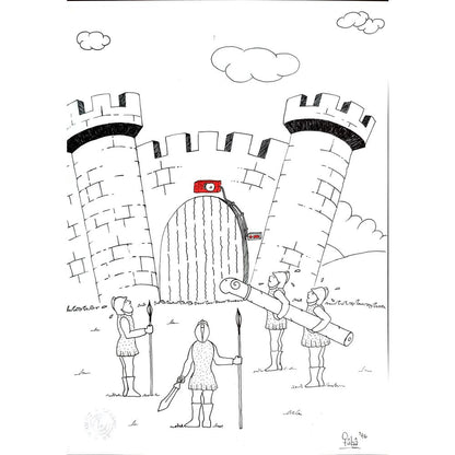 Tuba Demirbaş 29x21cm Orijinal Karikatür BOD00894