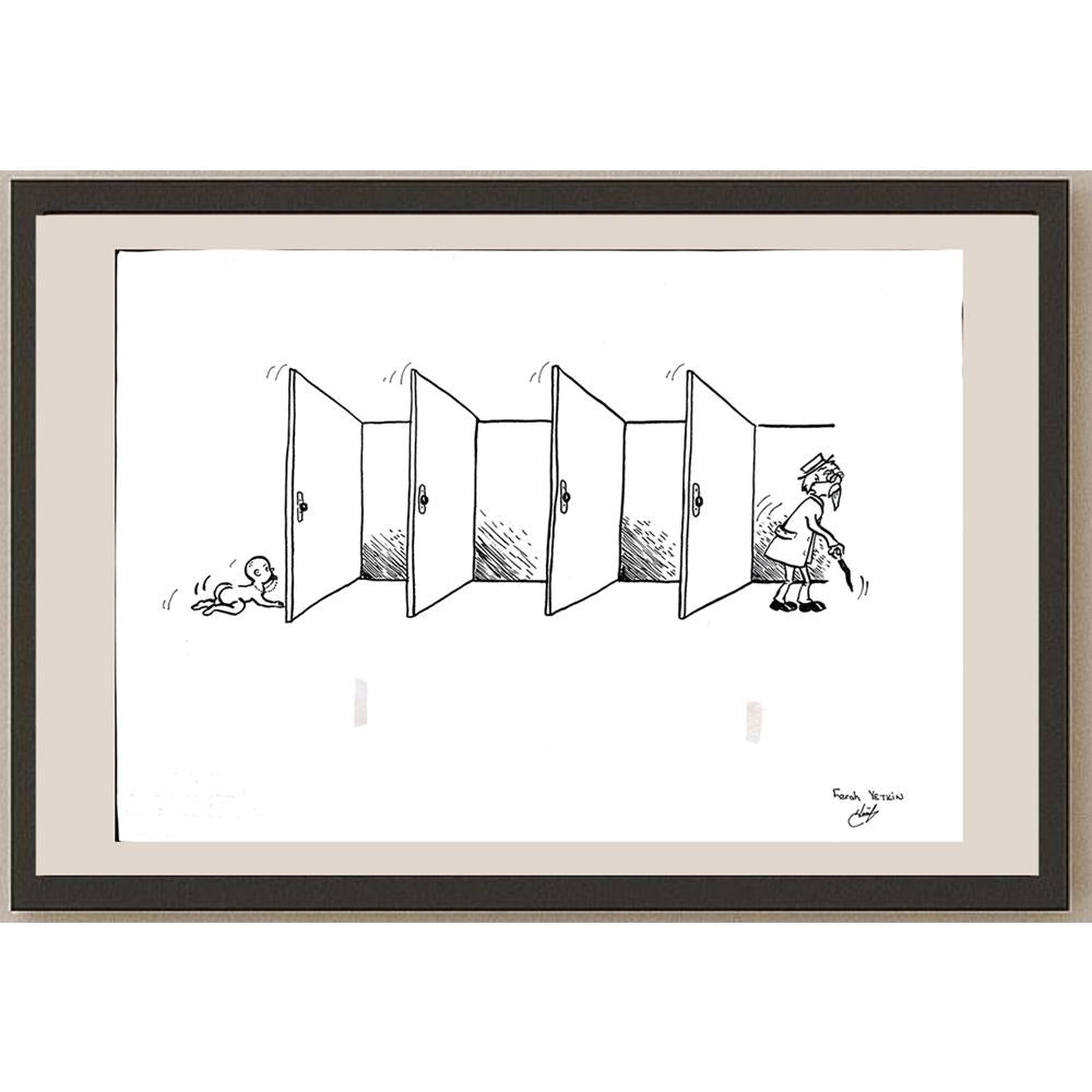 Ferah Yetkin 29x21cm Orijinal Karikatür BOD00895