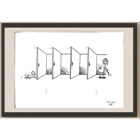 Ferah Yetkin 29x21cm Orijinal Karikatür BOD00895