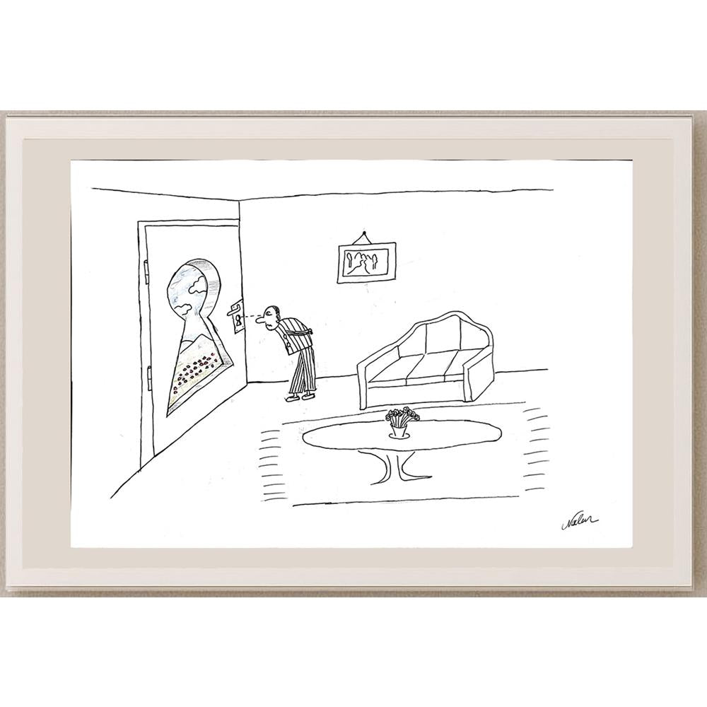 Nalan Atan 29x21cm Orijinal Karikatür BOD00896