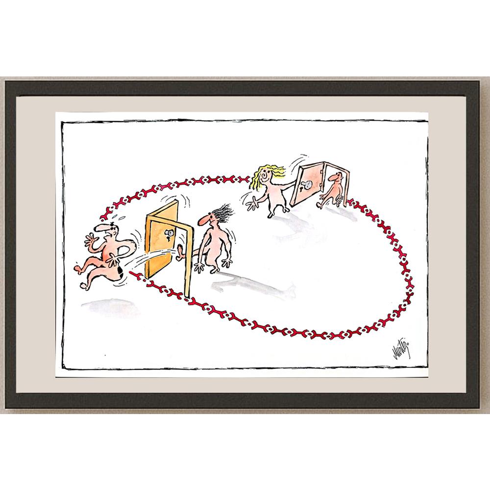 Murteza Albayrak 29x21cm Orijinal Karikatür BOD00898