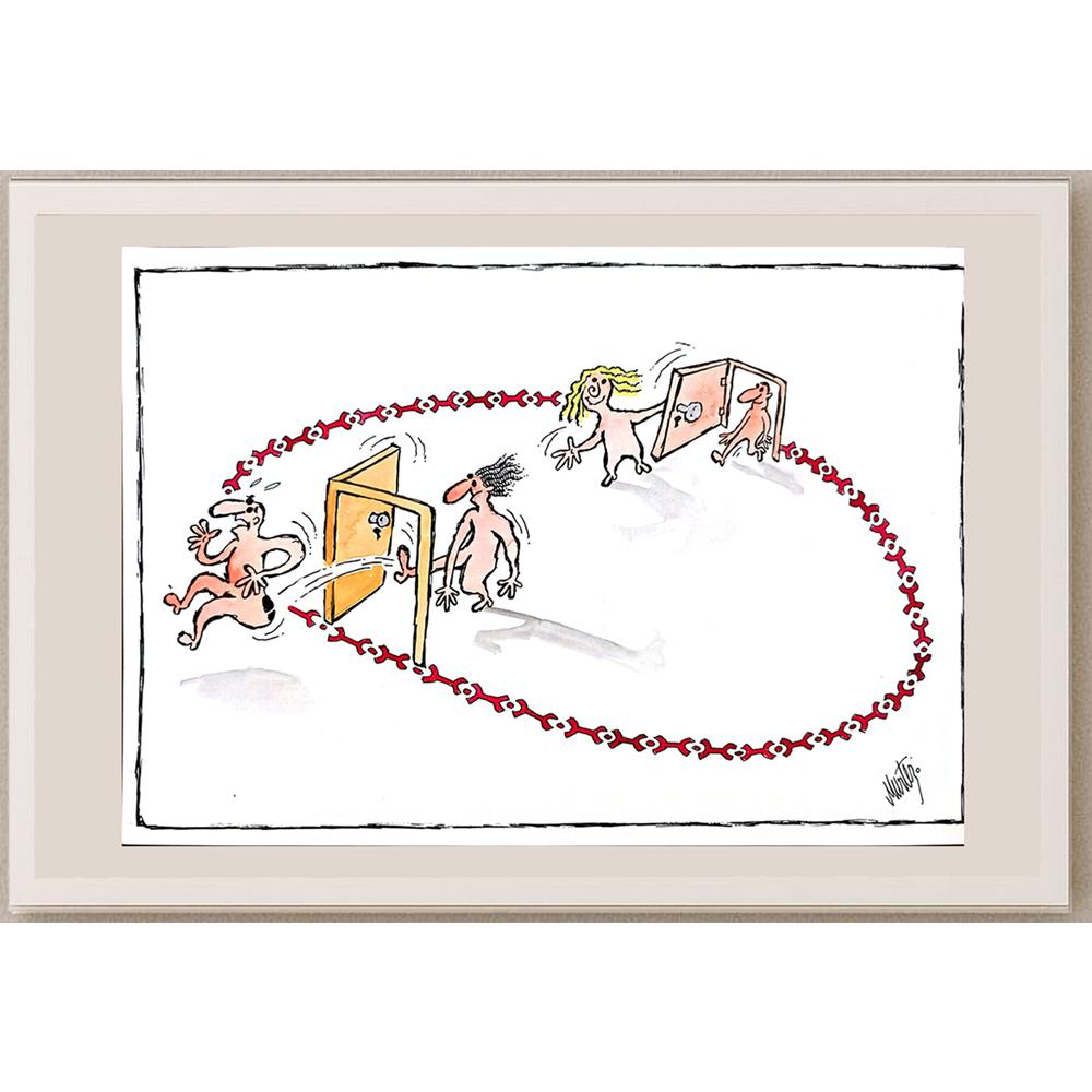 Murteza Albayrak 29x21cm Orijinal Karikatür BOD00898